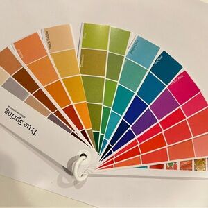 True Spring / Warm Spring Color Swatch Fan - personal seasonal color analysis